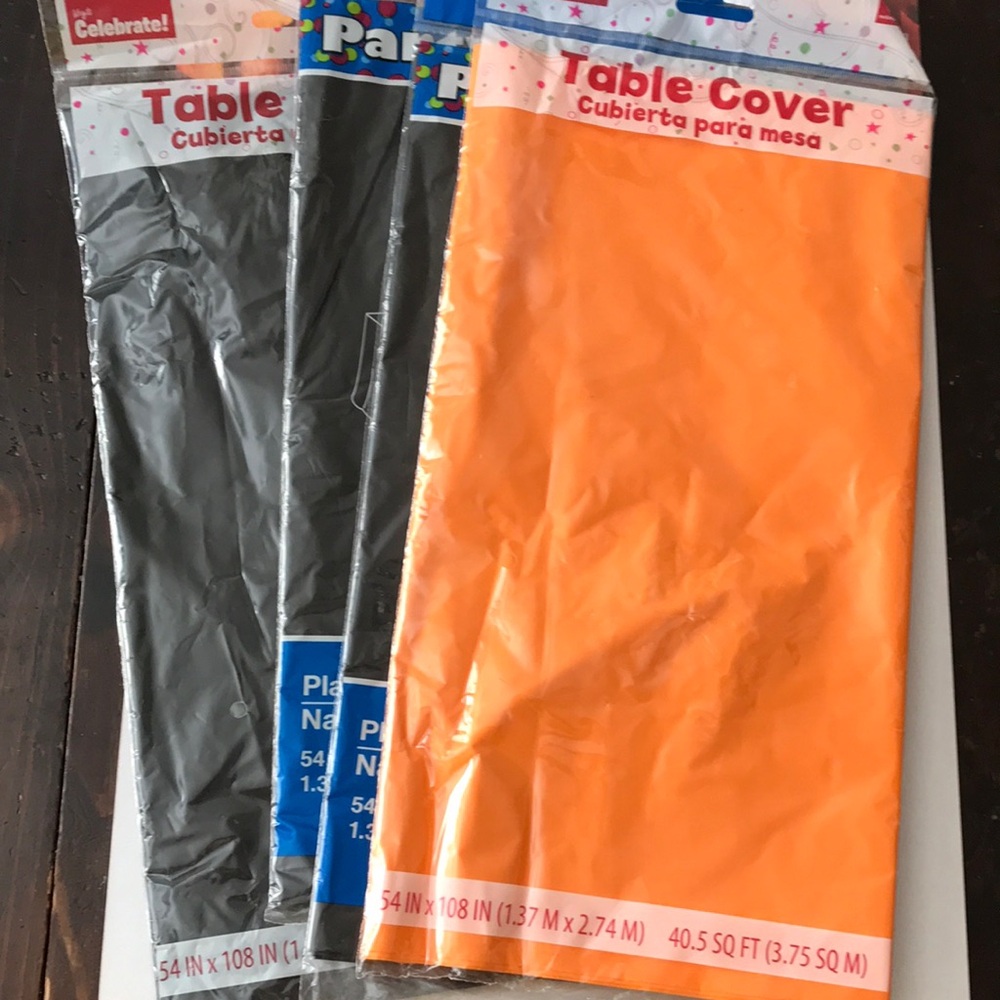 Holiday or birthday party plastic cover